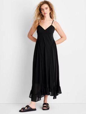 Women's Flutter Hem Maxi Dress - Future Collective Black